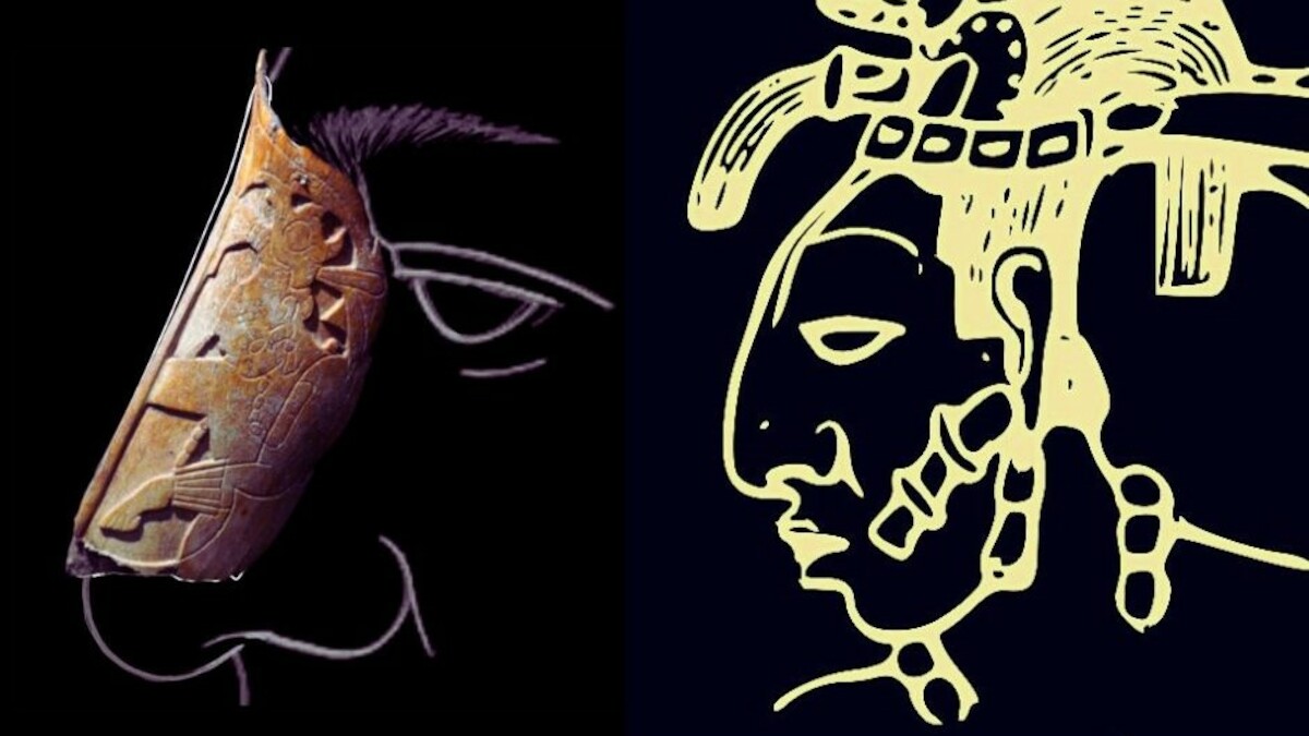 Ozdoba nosa z ludzkiej kości - odkrycie w Palenque